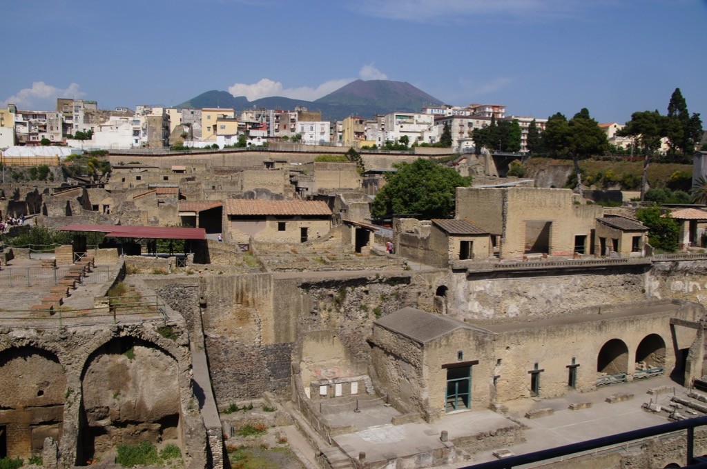 Herculaneum with Pompeii in the background